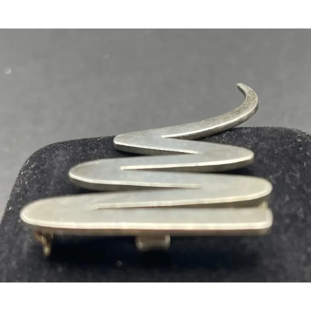 Taxco Tornado Modernist Pin Pendant Mexico Sterling Silver TB-51 925 Twister 925